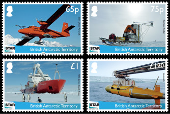 The set of four postage stamps