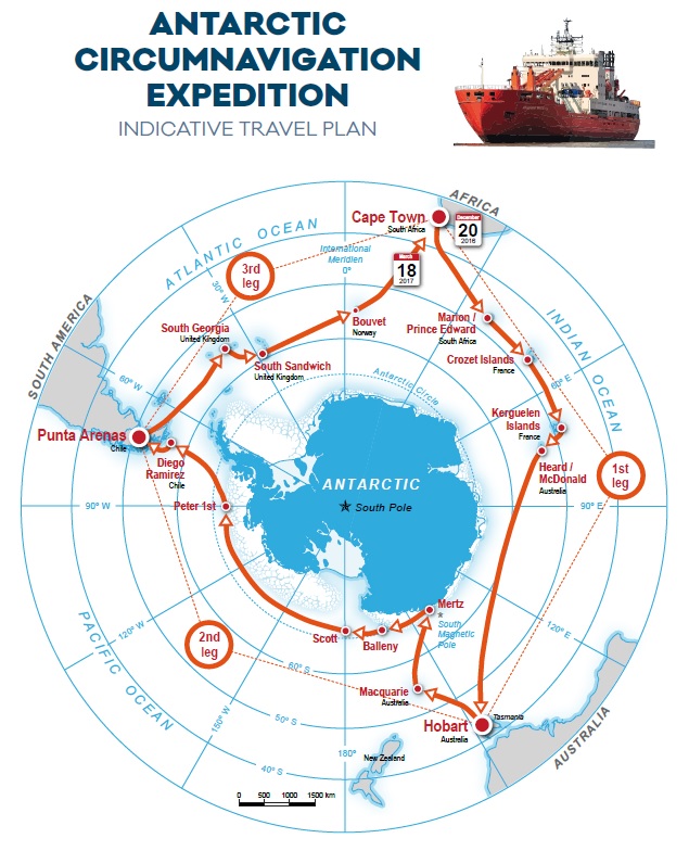Antarctic Circumnavigation Expedition route