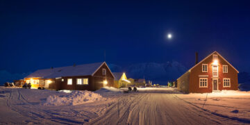 The UK station at theResearch village at Ny Alesund on Svalbard