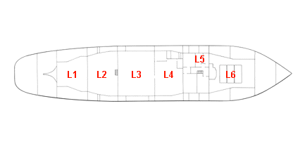 Plan of RRS James Clark Ross lower deck