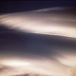 Wave clouds, also known as 'stack of plate' clouds. These are formed by air being forced to rise over a mountain range, with the moister layers condensing to form cloud.