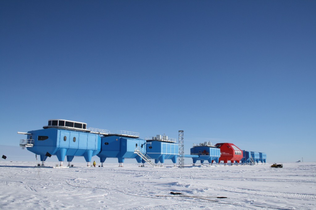 Halley VI Research Station on the Brunt ice shelf Antarctica