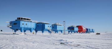 Halley VI Research Station on the Brunt ice shelf Antarctica