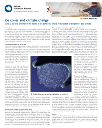 Ice cores and climate change