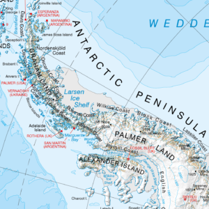 Extract of a map showing the Antarctic Peninsula
