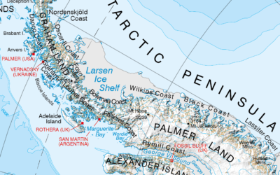 Extract of a map showing the Antarctic Peninsula