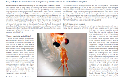 Sustainable management of krill resources in the Southern Ocean