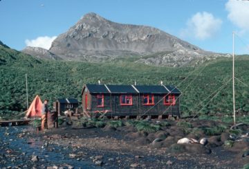 Bird Island Station exterior, ~1980. (Photographer: John Croxall; Archives ref: AD6/19/4/1/4/40/69)
