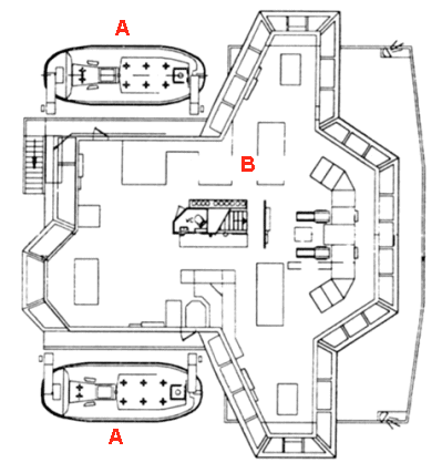 Plan of RRS Earnest Shackleton profile B deck 3rd bridge deck