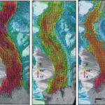 Glacier motion as deteced by tracking features in Envisat ASAR imagery