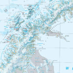 Close up view of a segment of the Graham Land and South Shetland Islands published map.