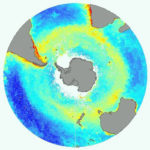 Chlorophyll concentration of the Southern Ocean measured by the SeaWiFS satellite instrument