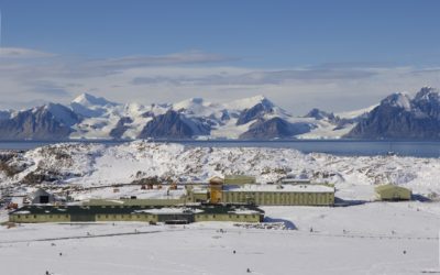 The British Antarctic Survey's Rothera Research Station at Rothera Point, Adelaide Island, Antarctica