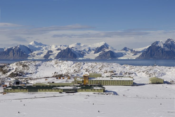 The British Antarctic Survey's Rothera Research Station at Rothera Point, Adelaide Island, Antarctica