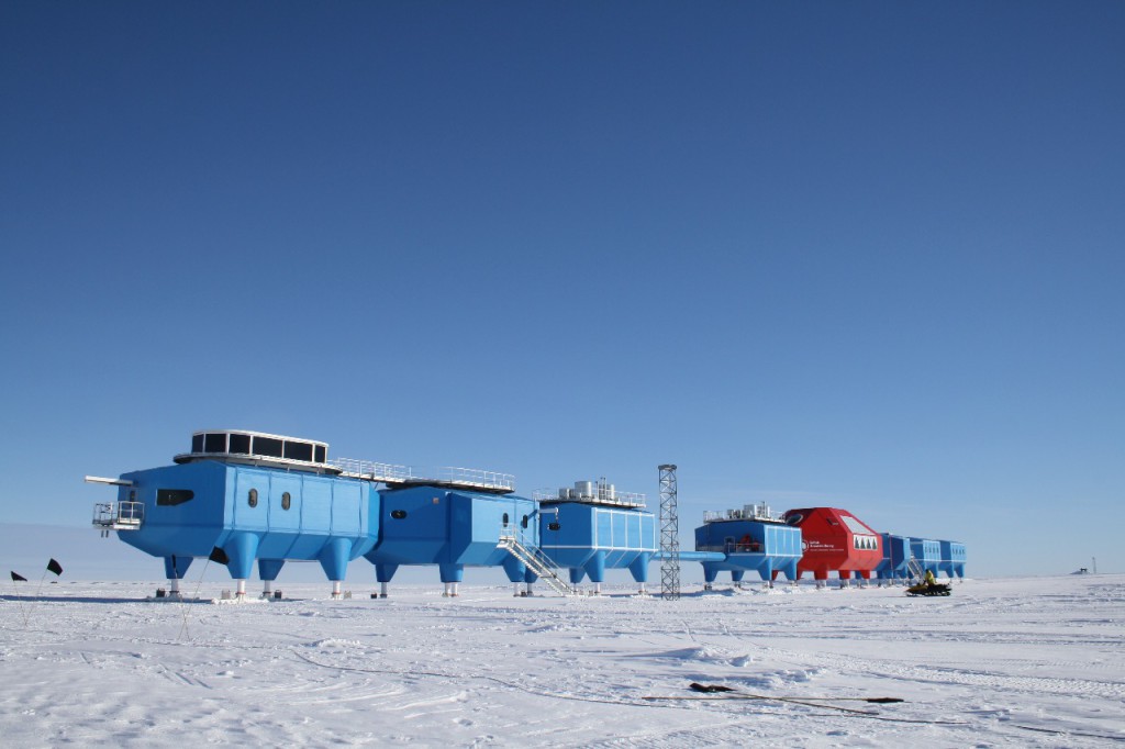 Halley VI Research Station on the Brunt ice shelf Antarctica