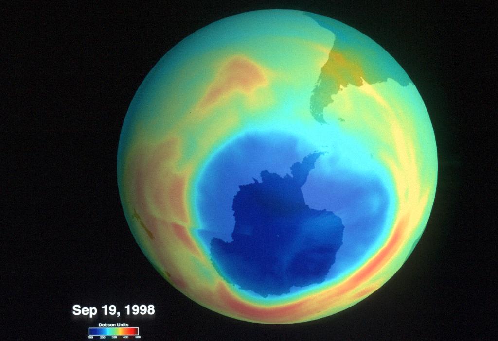 NASA image of the ozone hole over Antarctica (NASA)