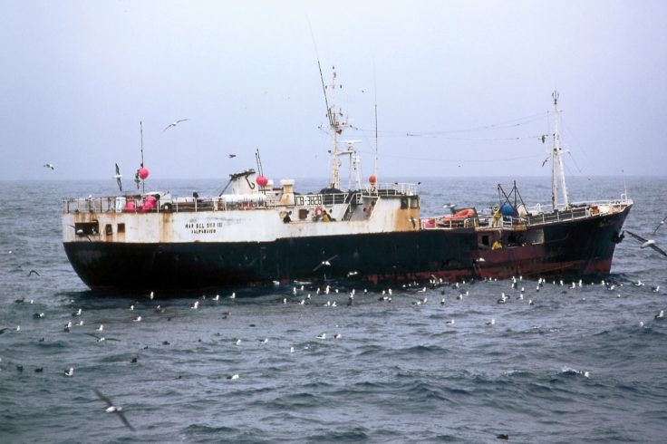 A large ship in a body of water.