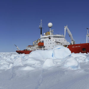 RRS James Clark Ross research vessel in sea ice