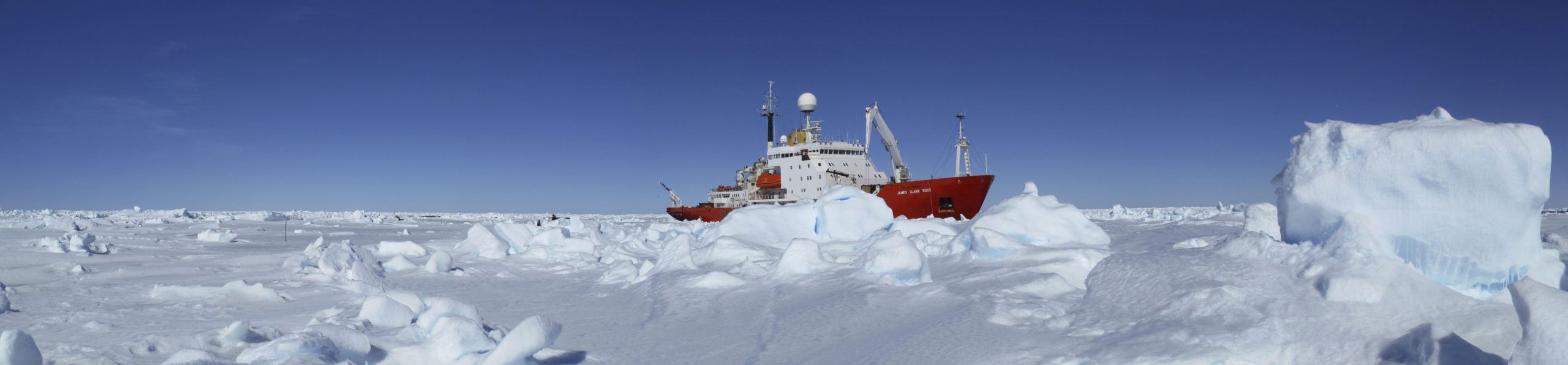 RRS James Clark Ross research vessel in sea ice
