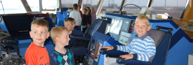 A school visit to the RRS Shackleton during a visit to Orskov in Norway