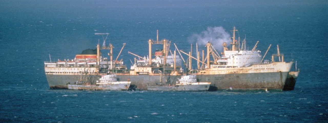 A large ship in a body of water.
