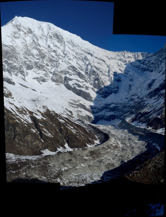 Lirung Glacier and Langtang Lirung (7234 m). 