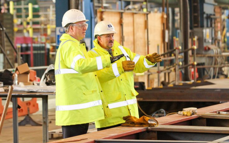 NERC Chief Operating Officer Paul Fox with Cammell Laird Project Director John Drummond