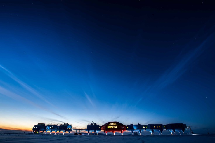 Low sun over Halley VI Research Station