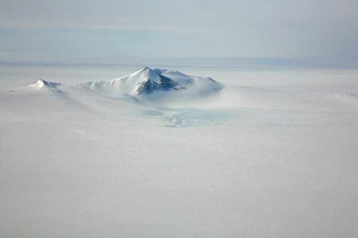 Snowy mountains in the distance