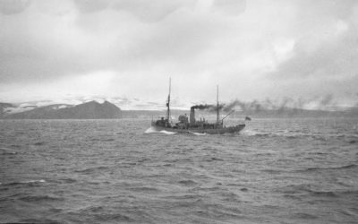 A large ship in a body of water.