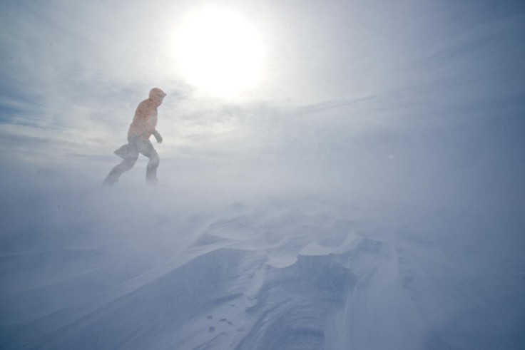 Wind blown snow building as the weather closes in