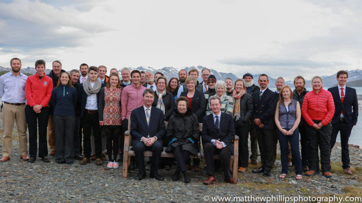 HRH Princess Anne, the patron of South Georgia Heritage Trust visits King Edward Point Research Station 