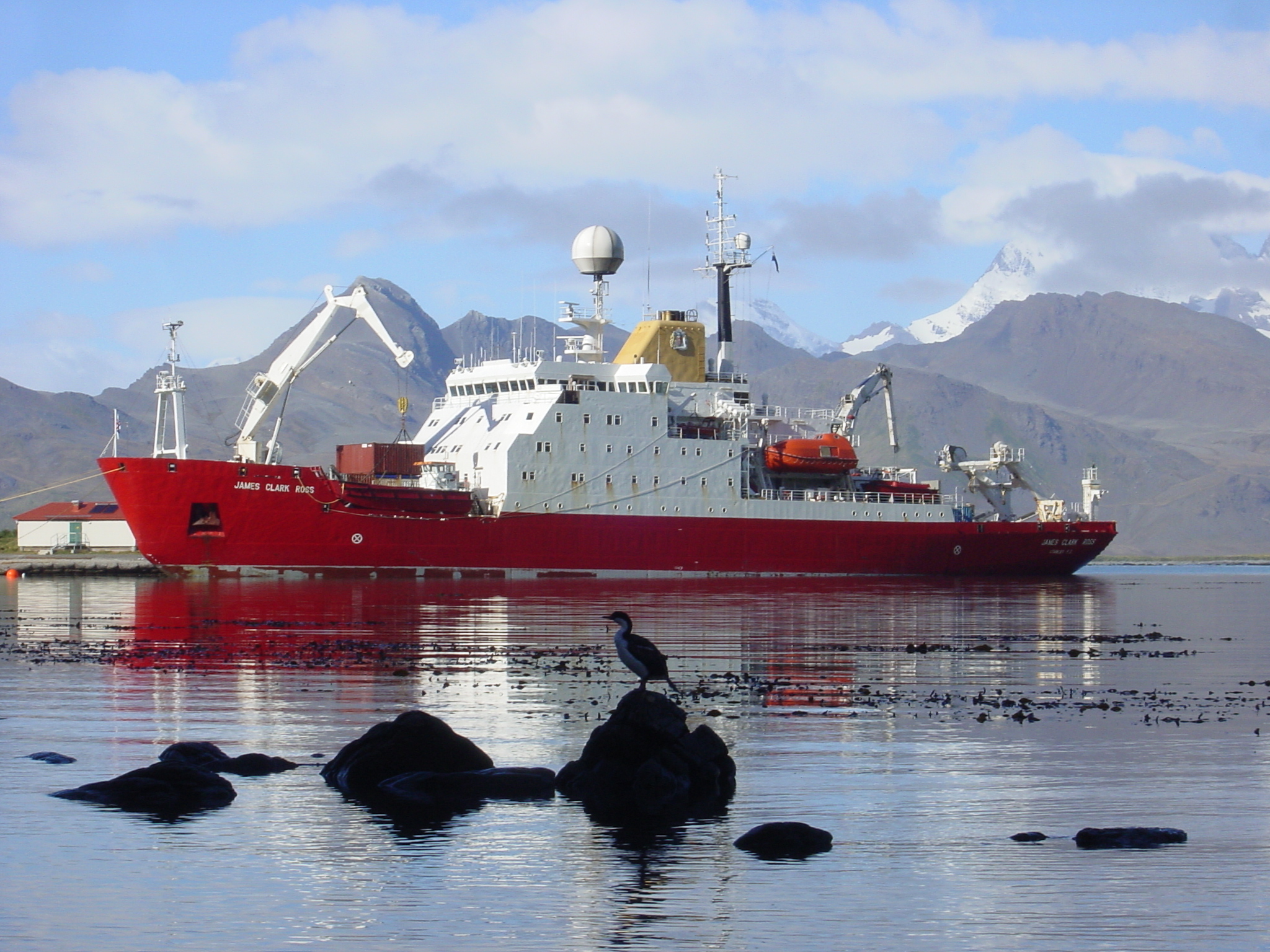 A large ship in a body of water.