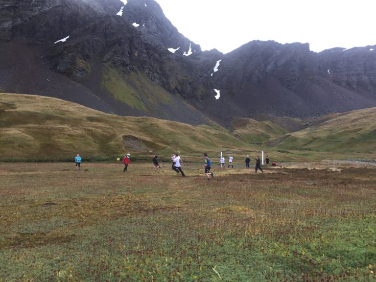 Playing football in South Georgia