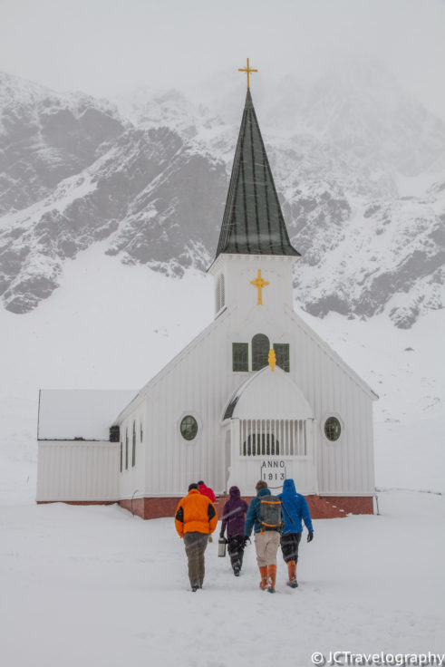 Grytviken Whalers' Church at Christmas, South Georgia