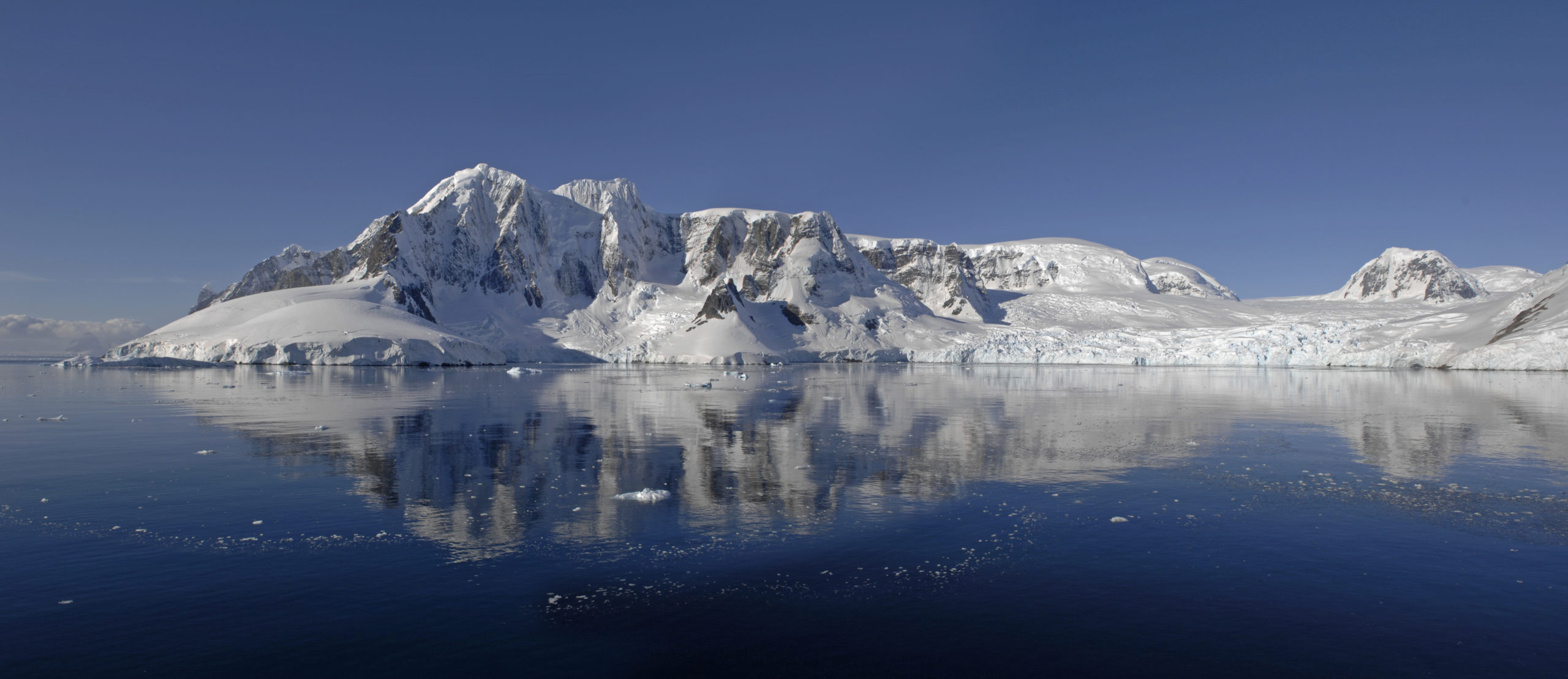 A snow covered mountain.