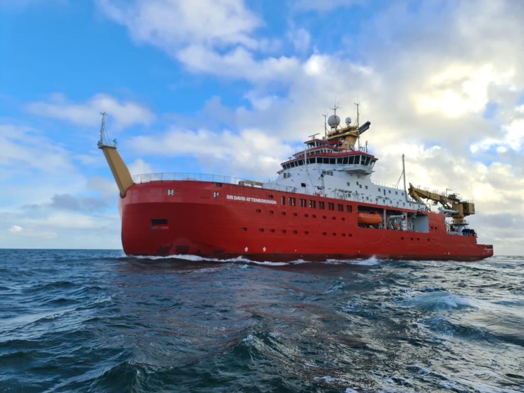 A large ship in a body of water