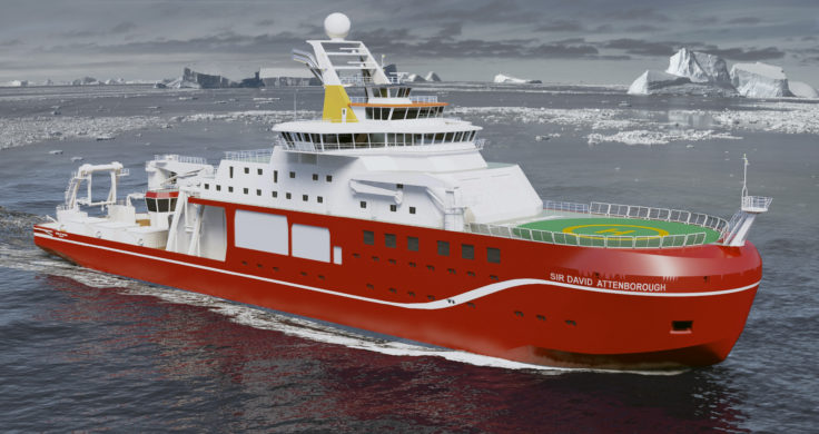 New UK Polar Vessel the RRS Sir David Attenborough