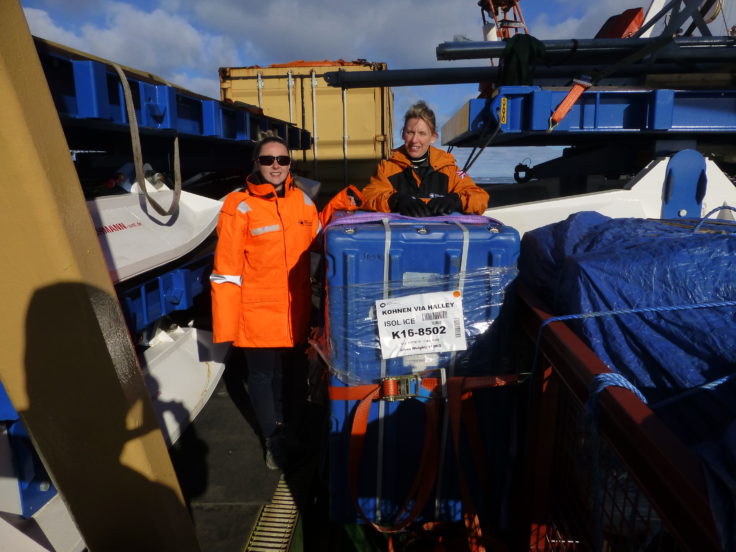 ISOL-ICE science cargo on board the RRS Ernest Shackleton