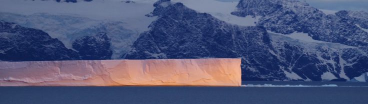 A snow covered mountain.
