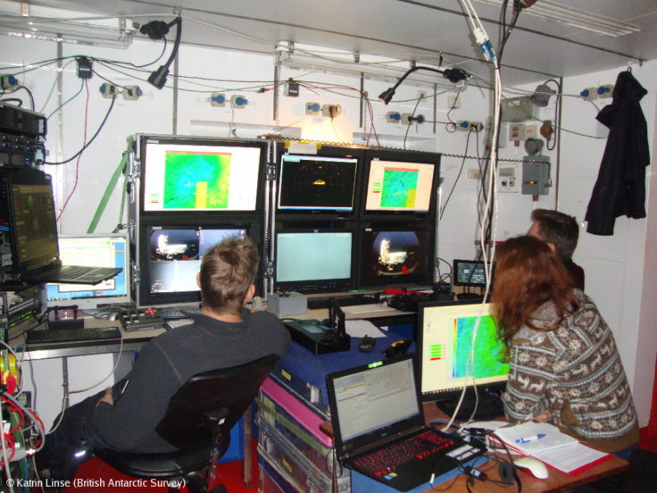 The SQUID ROV's control room on board the RV Meteor
