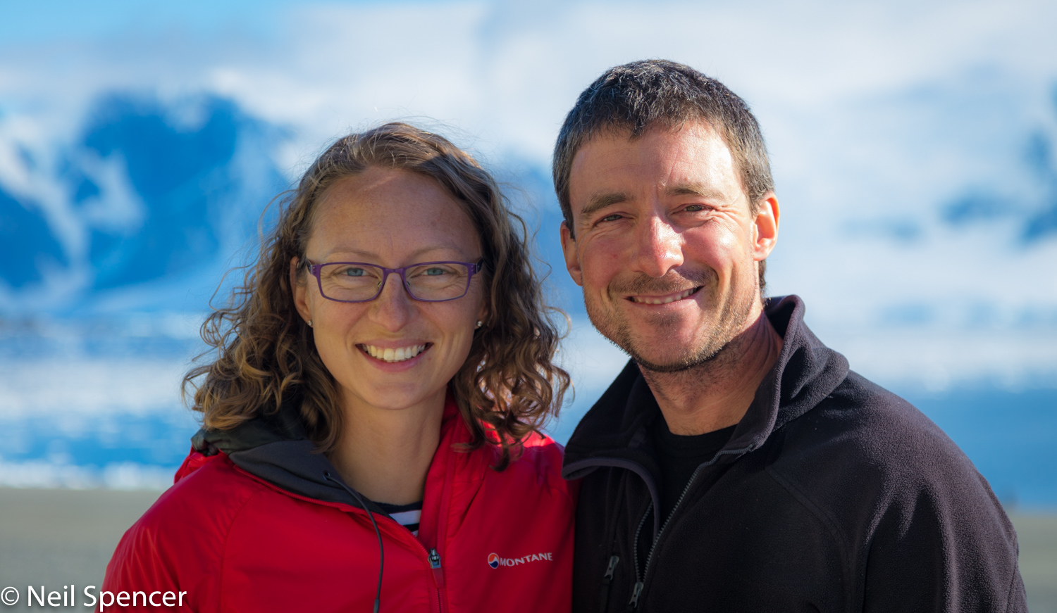 A man and a woman smiling for the camera.