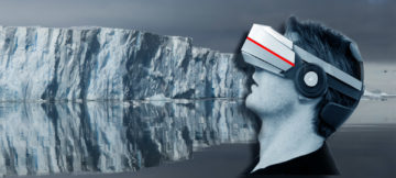 A man riding on top of a mountain.