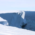 The edge of an ice cliff