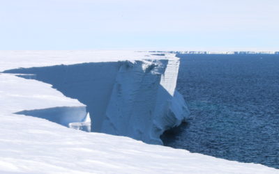 The edge of an ice cliff