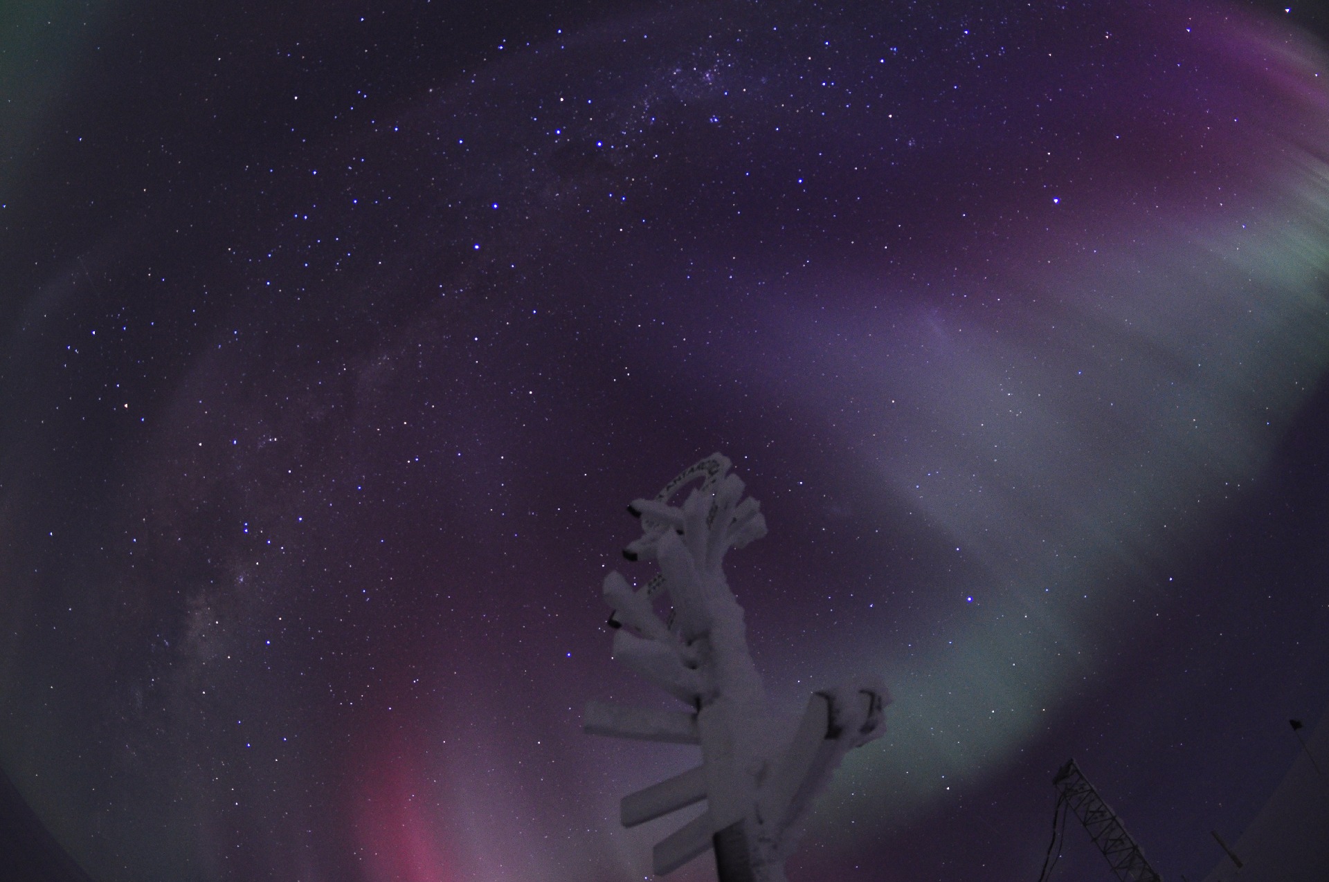 A person in a dark sky.