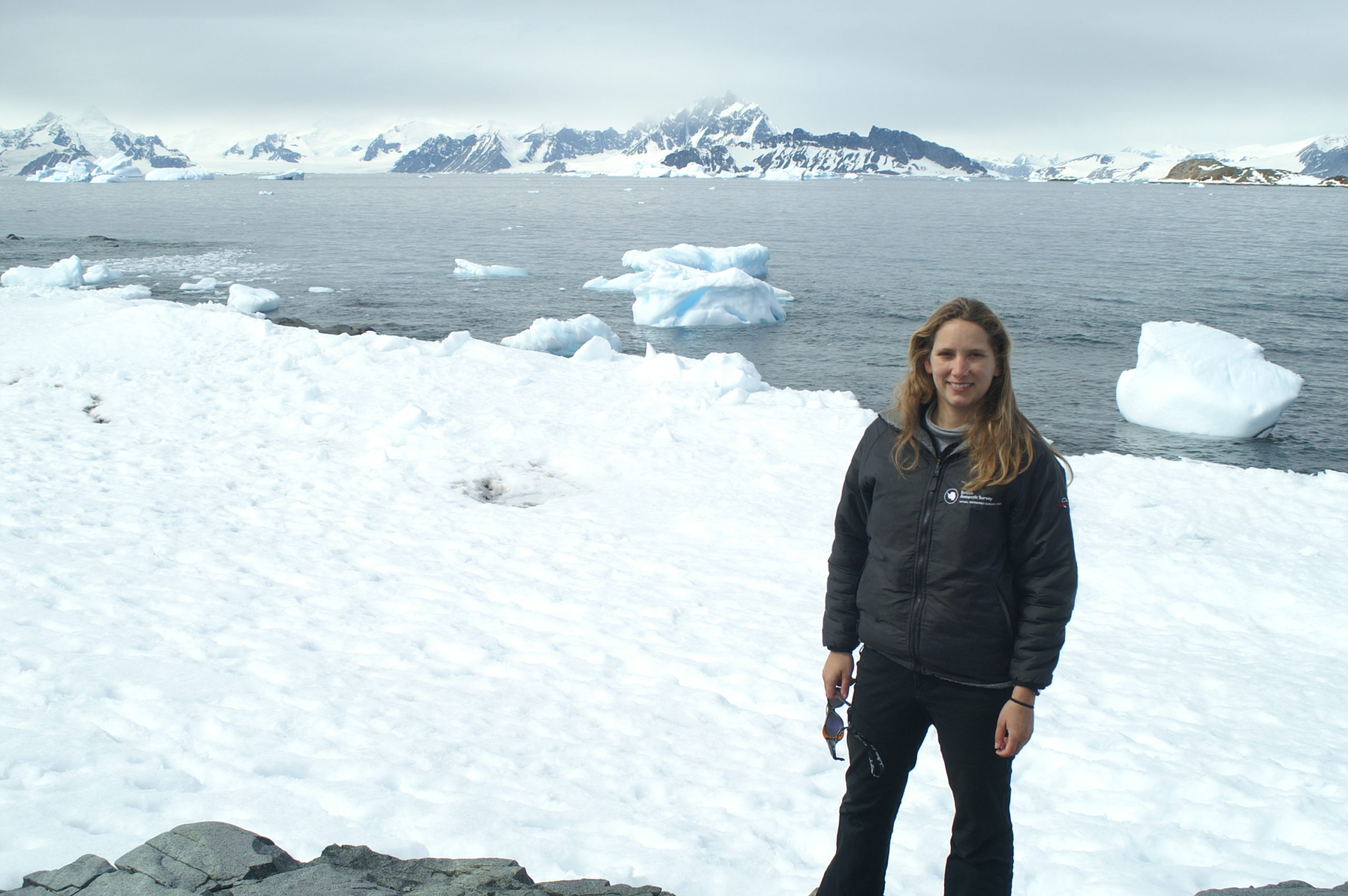 Emily Shuckburgh standing on snow covered ground