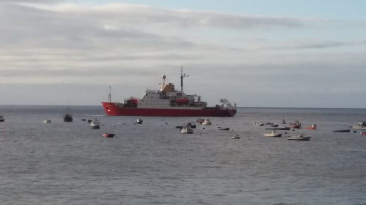 A small boat in a body of water.