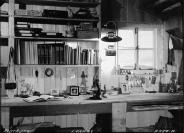 Biological and survey benches, Bransfield House, Port Lockroy, 1st January 1945. Photographer: I M Lamb. Archive ref: AD6/19/1/A106