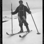 Lt. Cdr. James Marr in sledging outfit ready for manhaul, Port Lockroy, 29th October 1944. (Photographer: E. Mackenzie (I.M. Lamb). Archives ref: AD6/19/1/A53/2